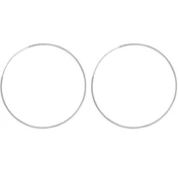 Elegant 50mm Sterling Silver-Plated Hoop Earrings - Picture 2 of 12